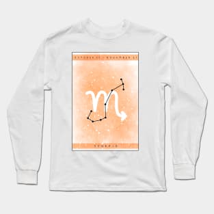 Scorpio star sign design Long Sleeve T-Shirt